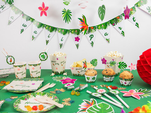 Cupcake liners Hawaii Party - 6 db.