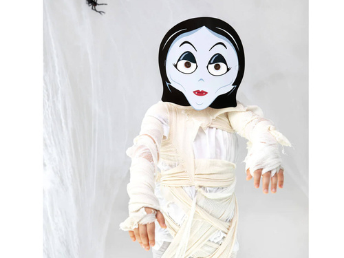 Szörnyek papírmaszk Halloweenre - 6 db.