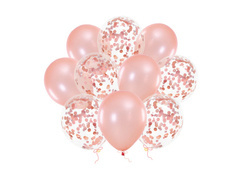 Rózsaarany lufi készlet - 30 cm - 10 db.