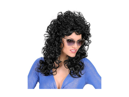 Fekete göndör haj paróka