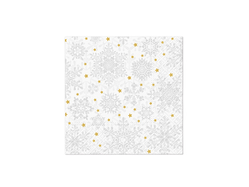 Karácsonyi szalvéták Hópelyhek - 33 cm - 20 db.