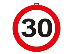 Ajtódíszítés tiltó tábla 30 - 1 db.