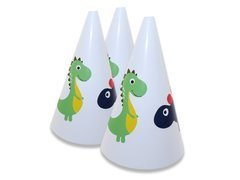 Papírkupakok Happy Dinosaurs - 6 db.