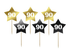 90. születésnapi csillagtű - 7 cm - 6 db.