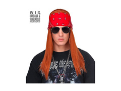 Axel paróka kendővel és szemüveggel