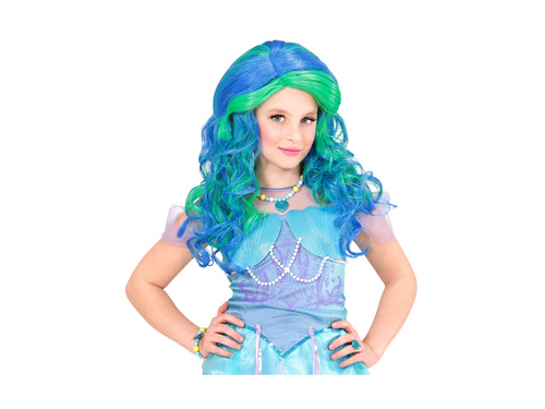 Türkiz és smaragdzöld sellő paróka