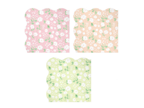 Csészék + szalvéták + papírtányérok készlet Meadow - 24 db.