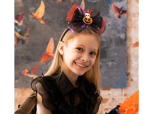 Karszalag kártya tökkel és LED fényekkel - 1 db.