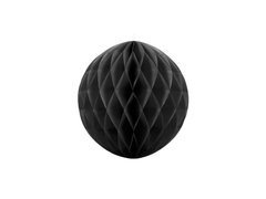 Függő gömb dekoráció fekete - 20 cm - 1 db.