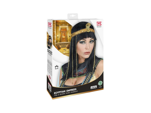 Kleopátra paróka gyöngyös kígyó fejpánttal