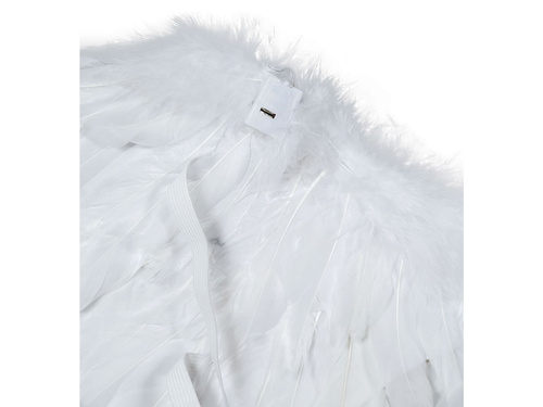 Világító fehér angyalszárnyak tollakkal - 1 db.