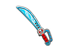 Kalóz habszivacs szablya - 42 cm