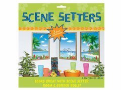 Hawaii ablak fali dekoráció - 3 db.