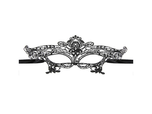 Csipke pillangó maszk fekete - 1 db.
