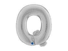 Fólia lufi Q betű ezüst - 40" - 1 db.