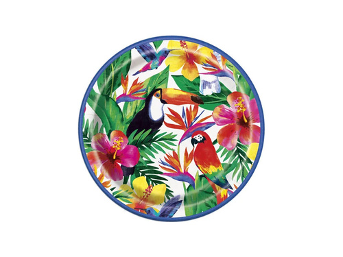 Trópusi sziget papírtányér - 23 cm - 8 db.