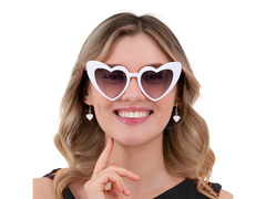 Szív pohár - fehér - 1 db.