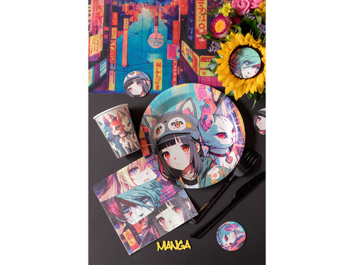 Manga papírpoharak - 270 ml - 10 db.