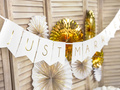 Just Married banner - fehér - 155 cm - 1 db.