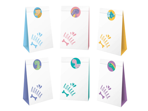 Papírtasakok Dinoszauruszok - 6 db.