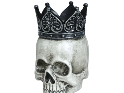 Koponya koronával Halloweenre - 1 db.