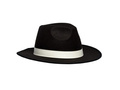 Deluxe fekete gengszterkalap - 1 db.