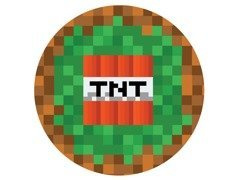 Dekoratív TNT Pixels torta ostya - 20 cm