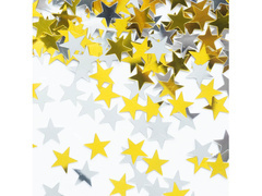 Fóliakonfetti arany és ezüst csillagok - 15 g