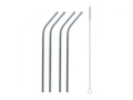 Újrafelhasználható fém törhető csőszívószálak - 4 db.