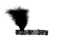 Retro tollas fejpánt fekete - 1 db.