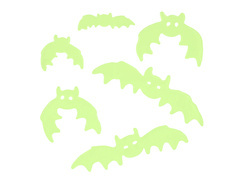 Fluoreszkáló zselés matricák üvegre denevérek - 1 készlet