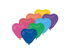 Léggömbök mix színes szívek - 29 cm - 50 db.