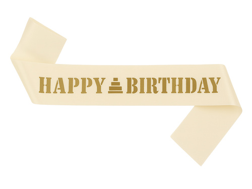 Boldog születésnapot szíj rózsaszín arany - 1 db.