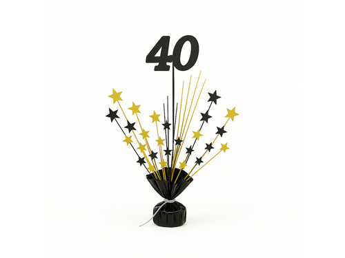 Asztali dekoráció 40. születésnapi partira - 36 cm - 1 db.