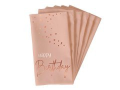 Boldog születésnapot rózsaszín szalvéták - 33 cm - 10 db.