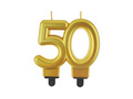 Arany fém 50. évfordulós gyertya - 1 db.