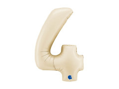 4-es szatén krémszínű fólialufi - 26" - 1 db.