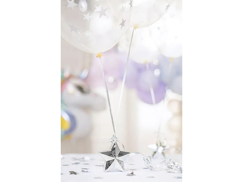 Héliummal töltött léggömb súly - Ezüst csillag - 175 g.