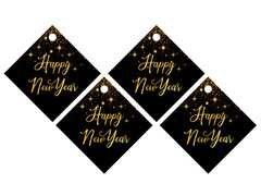 Szikrázó Boldog új évet vodka szalagos medálok - 12 db.