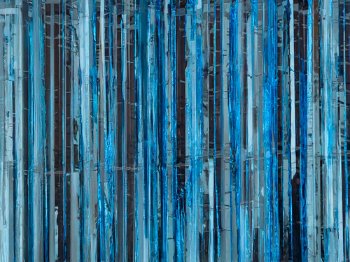 Függöny - ajtófüggöny kék metál - 100 x 200 cm