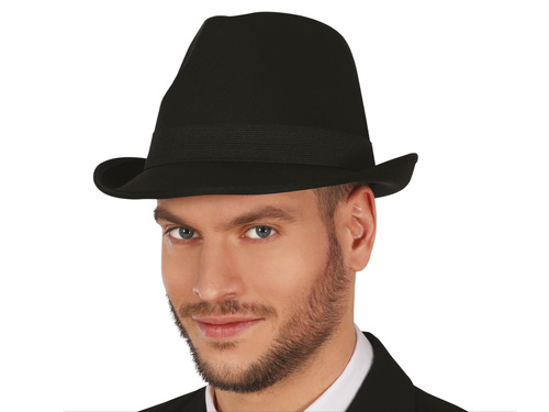 Gengszterkalap fekete - 1 db.