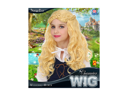 Szőke paróka egy középkori lányról