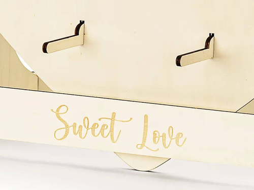 Fadíszítés Fali fánk szív - 65 x 59 cm