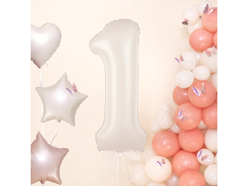 Fólialufi krémszínű lufi 1 - 100 cm - 1 db.