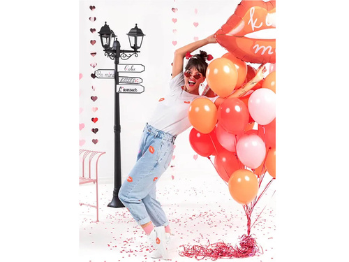 Akasztós dekoráció Szívek rózsaszín arany - 300 cm - 1 db.