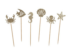 Arany csillámpiszkáló víz alatti világ - 6 db.