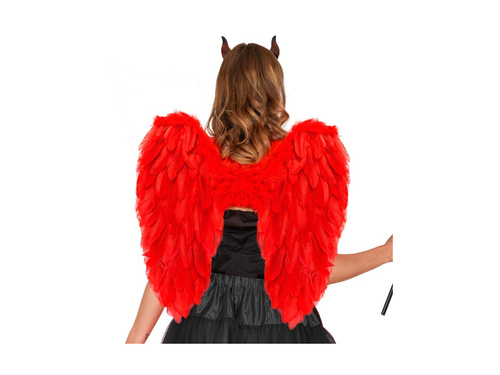 Piros összecsukható tollszárnyak 50×50 cm