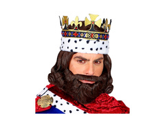 Középkori szakállas király parókája