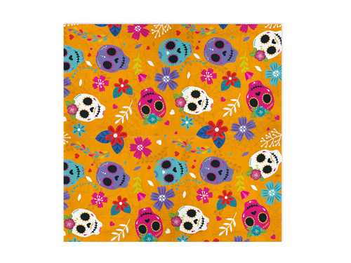 Halloween szalvéták Mexikói koponya - 33 cm - 10 db.