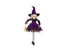 Akasztós dekoráció kis boszorkány - 1 db.